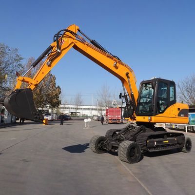Machine van Mini Excavator Yellow Hydraulic Excavator van de Yuchaimotor de Kleine