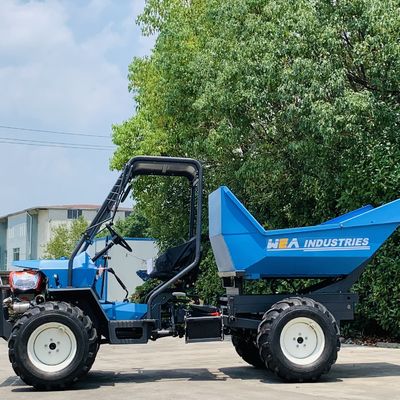 De blauwe Mini Garden Tractor Diesel Electric-Tractor met grijpt vast