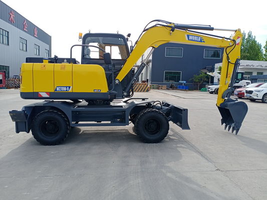 Mechanisch Mini Wheel Crawler Excavator Bucket 0,2--.6cbm voor Schone Rivier