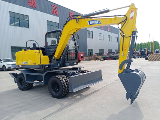Mechanisch Mini Wheel Crawler Excavator Bucket 0,2--.6cbm voor Schone Rivier
