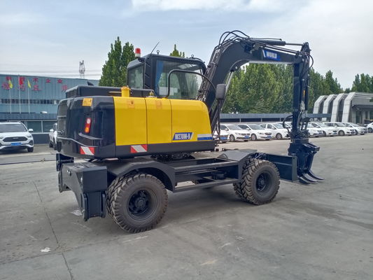 China Mechanisch Wheel Type Excavator met grijpt voor Hout of Gras vast