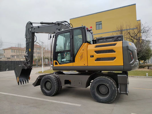 Mini Log Grapple Wheel Backhoe Excavator 0,6cbm tot 0,8cbm voor gemeentelijke techniek