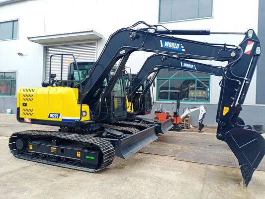 7500 kg machinegewicht mini graafmachine met een hydraulische systeemdruk van 27Mpa