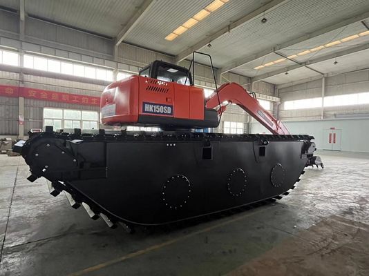 China Top Brand Niet-Gebruikte Amfibische Graafmachine HK150SD Met 0,25 M3 Rivier Reinigingsmachine Long Reach Boom