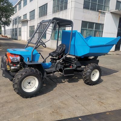 De blauwe Mini Garden Tractor Diesel Electric-Tractor met grijpt vast